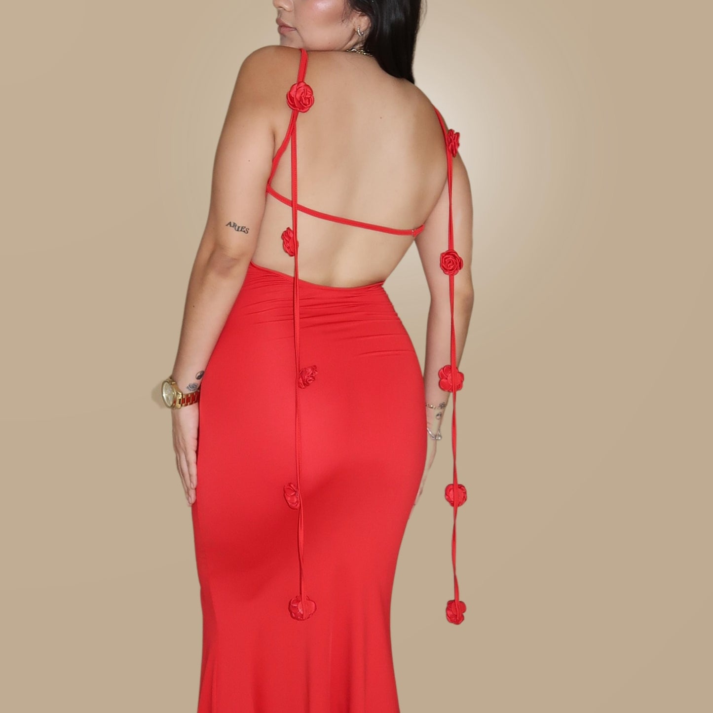 Vestido Largo Rojo de Tirantes