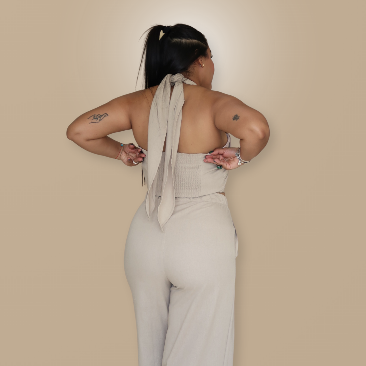 Set de Lino Color Beige