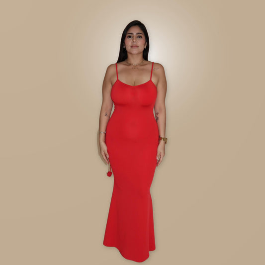 Vestido Largo Rojo de Tirantes